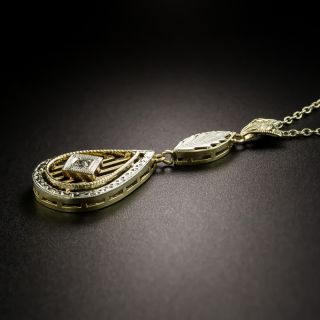 Edwardian Diamond Pear-Shaped Pendant