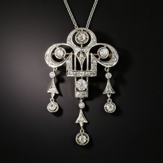 Edwardian Diamond Pendant/Brooch - 2