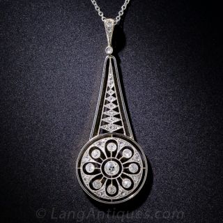 Edwardian Diamond Pendant Necklace