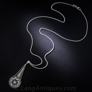Edwardian Diamond Pendant Necklace