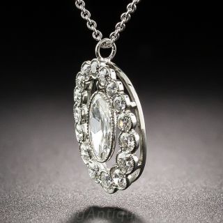 Edwardian Diamond Pendant Necklace 