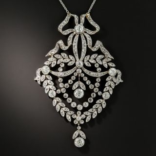 Edwardian Diamond Pendant Necklace - 1