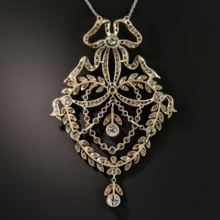Edwardian Diamond Pendant Necklace