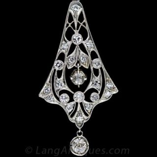 Edwardian Diamond Pendant Necklace, Circa 1900