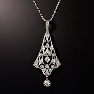 Edwardian Diamond Pendant Necklace, Circa 1900 - 5