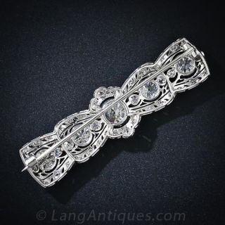 Edwardian Diamond Ribbon Brooch