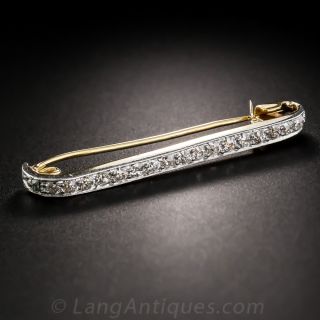 Edwardian Diamond Safety Pin