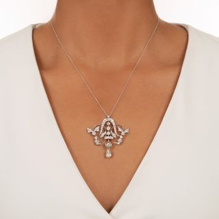 Edwardian Diamond Scroll Necklace