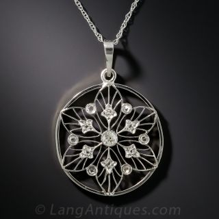 Edwardian Diamond Snowflake Necklace