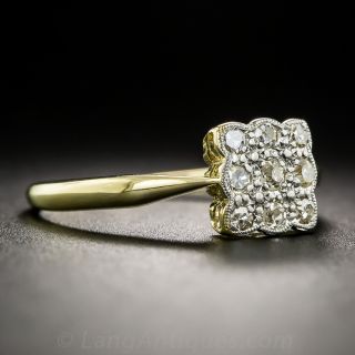 Edwardian Diamond Square Cluster Ring