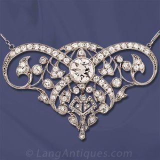 Edwardian Diamond Swag Style Necklace