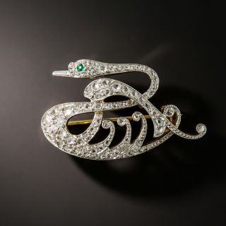 Edwardian Diamond Swan Pin - 2