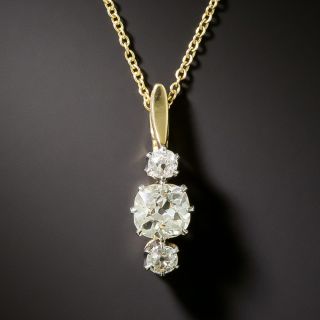 Edwardian Diamond Three-Stone Pendant - 3