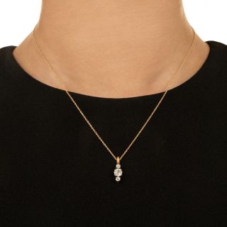 Edwardian Diamond Three-Stone Pendant