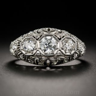 Edwardian Diamond Three Stone Ring
