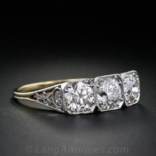 Edwardian Diamond Three-Stone Ring