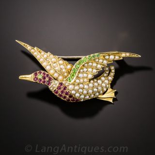 Edwardian Duck Brooch - 1