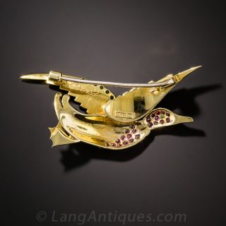 Edwardian Duck Brooch
