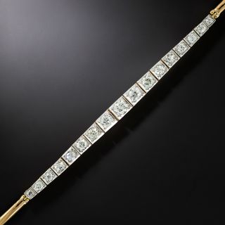 Edwardian/Early-Art Deco Diamond Half Line Bracelet - 1