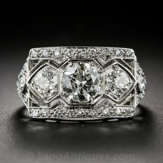Edwardian/Early Art Deco Platinum and Diamond Ring