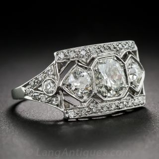Edwardian/Early Art Deco Platinum and Diamond Ring