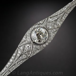 Edwardian / Early Art Deco Platinum Diamond Bracelet