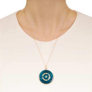 Edwardian Enamel and Diamond Locket