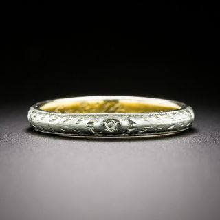 Edwardian Engraved Wedding Band, Size 6 - 2