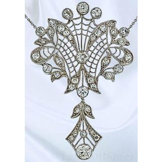 Edwardian Filigree Diamond Necklace