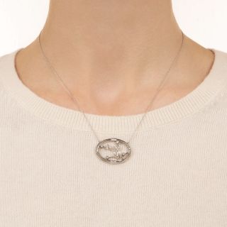 Edwardian Floral Diamond Pendant 