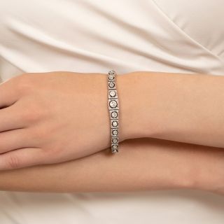 Edwardian Graduated Diamond Line Bracelet