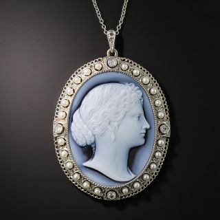 Edwardian Hardstone Cameo Necklace  - 2