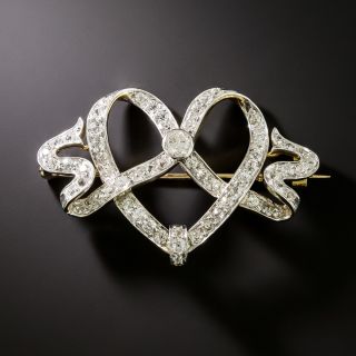 Edwardian Heart and Bow Brooch - 3