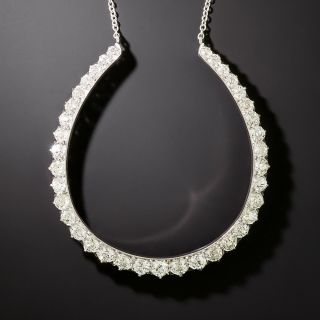  Edwardian Lucky Horseshoe Diamond Pendant - 1