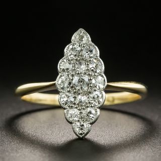 Edwardian Marquise Shaped Diamond Cluster Ring - 2