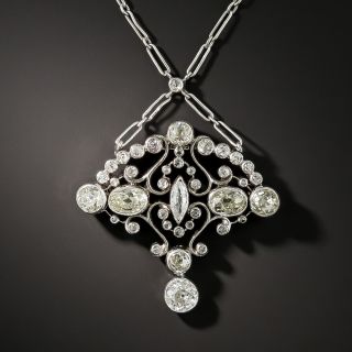 Edwardian Mixed Cut Diamond Pendant - 2
