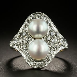 Edwardian Moi et Toi Pearl Ring - 1
