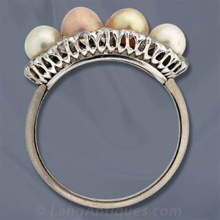 Edwardian Natural Pearl Ring