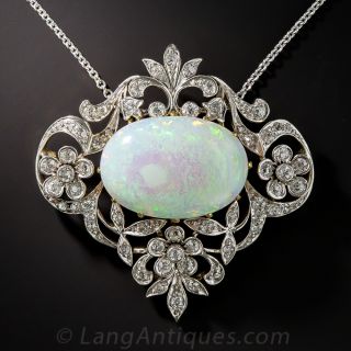 Edwardian Opal and Diamond Necklace - 1