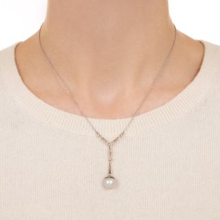 Edwardian Pearl and Diamond Necklace