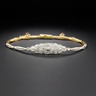 Edwardian  Petite Diamond Plaque Bracelet - 2