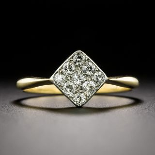 Edwardian Petite Lozenge-Shaped Diamond Cluster Ring, English - 2
