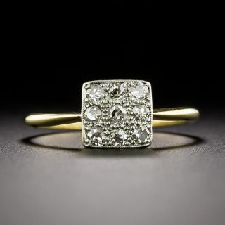 Edwardian Petite Square Diamond Cluster Ring - 3