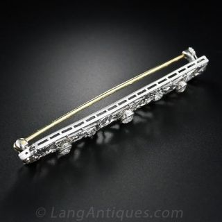 Edwardian Platinum and Diamond Bar Pin