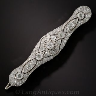 Edwardian Platinum and Diamond Barrette