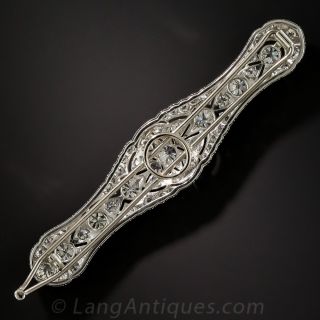 Edwardian Platinum and Diamond Barrette