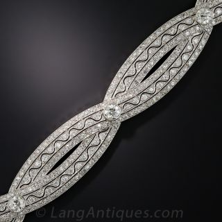 Edwardian Platinum and Diamond Bracelet - 2