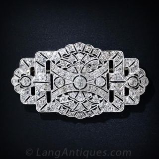 Edwardian Platinum and Diamond Brooch