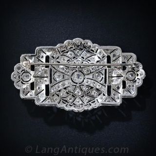 Edwardian Platinum and Diamond Brooch
