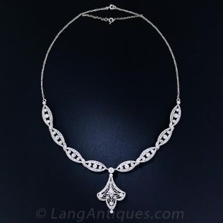 Edwardian Platinum and Diamond Necklace